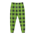 UFO Green Tartan Pattern Print Jogger Pants