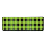 UFO Green Tartan Pattern Print Long Kitchen Mat