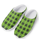 UFO Green Tartan Pattern Print Mesh Casual Shoes