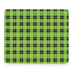 UFO Green Tartan Pattern Print Mouse Pad