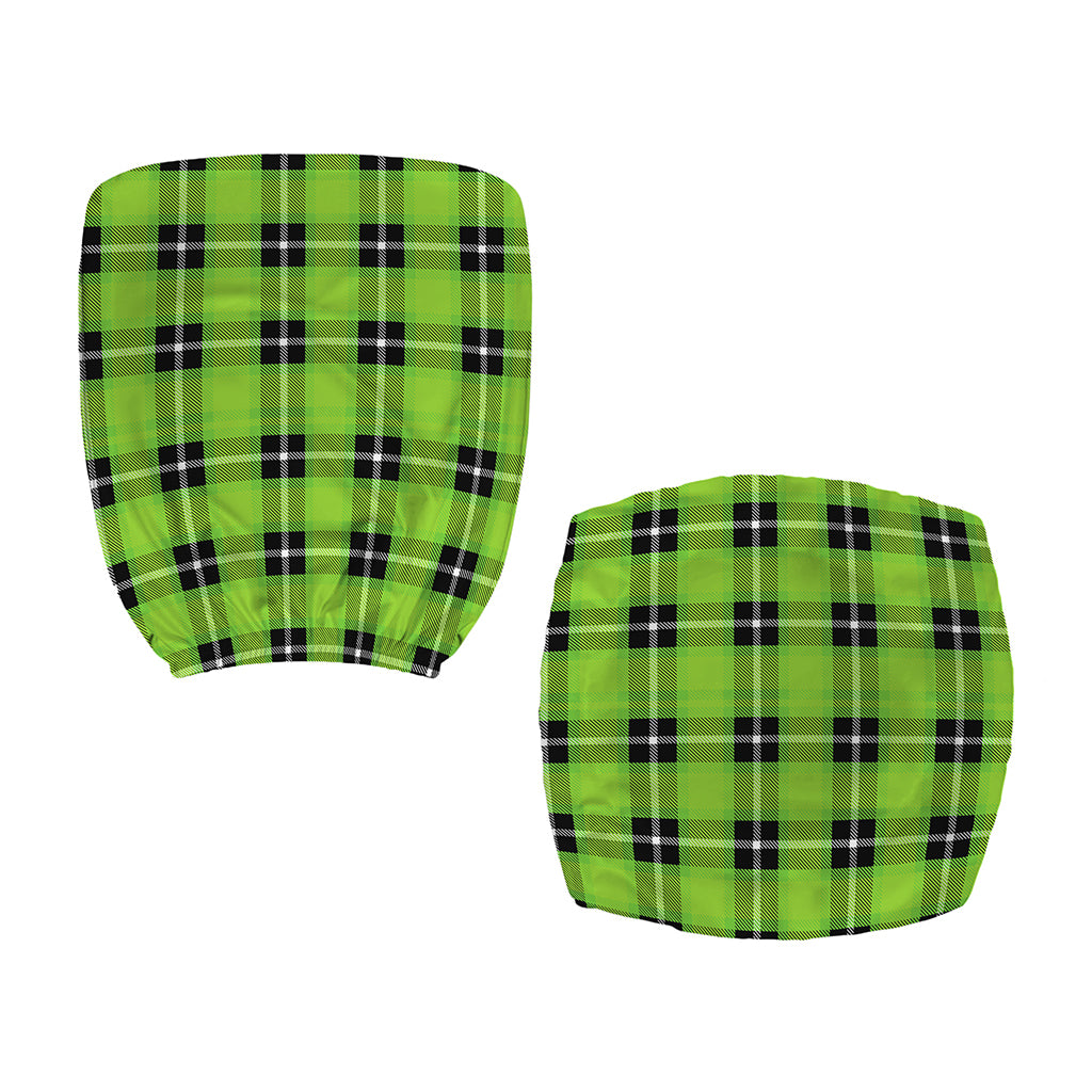 UFO Green Tartan Pattern Print Office Chair Cover