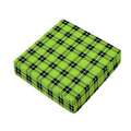 UFO Green Tartan Pattern Print Outdoor Seat Cushion Cover