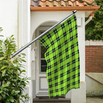 UFO Green Tartan Pattern Print Polyester Flag