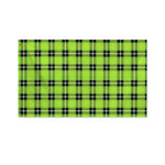 UFO Green Tartan Pattern Print Polyester Flag