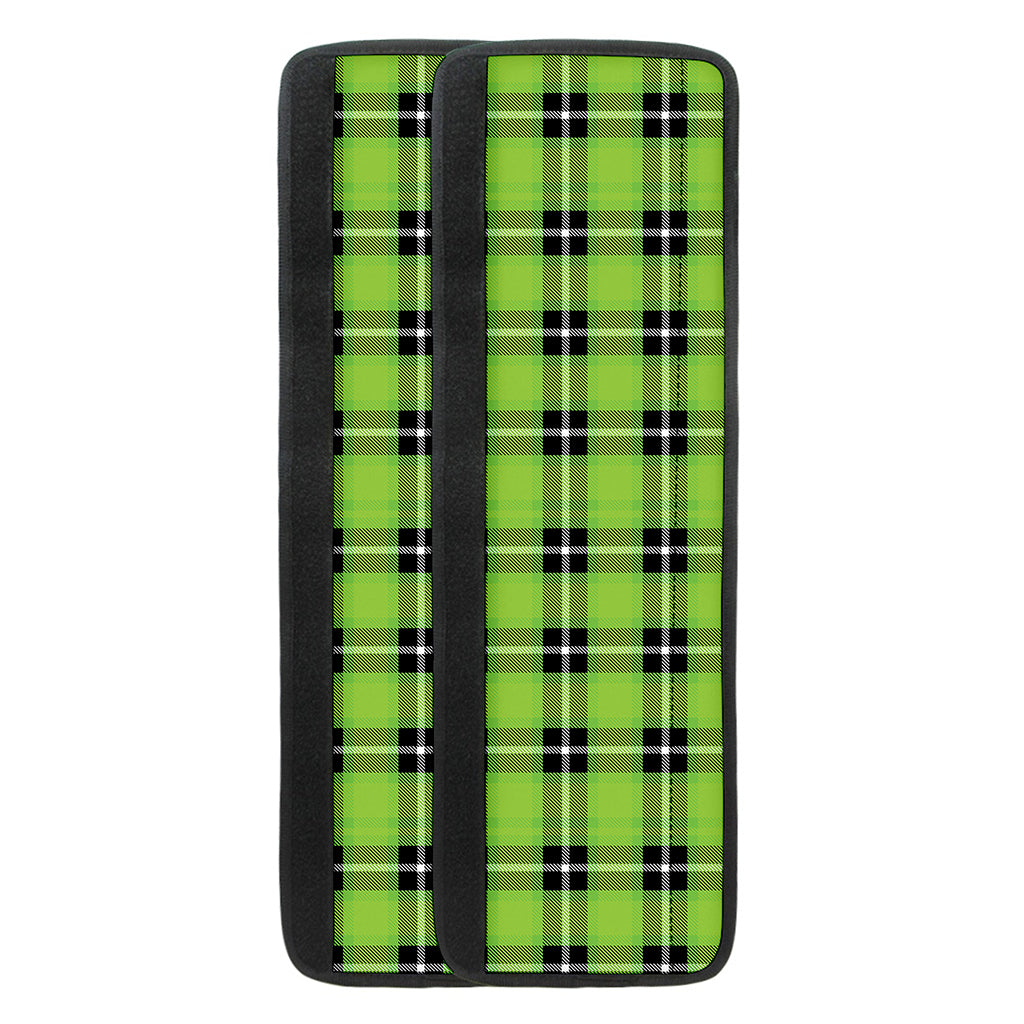 UFO Green Tartan Pattern Print Refrigerator Handle Covers