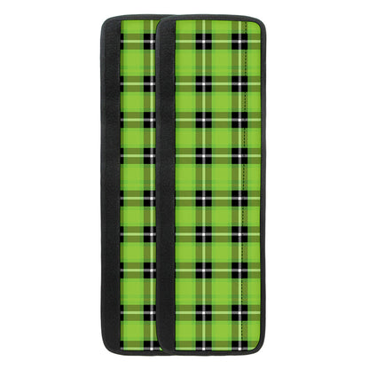 UFO Green Tartan Pattern Print Refrigerator Handle Covers