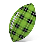 UFO Green Tartan Pattern Print Rugby Ball