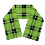 UFO Green Tartan Pattern Print Scarf