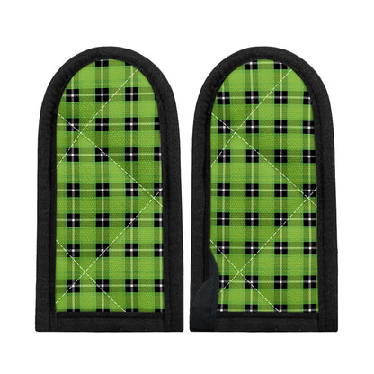 UFO Green Tartan Pattern Print Skillet Handle Cover