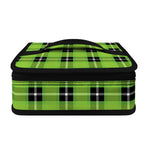 UFO Green Tartan Pattern Print Small Lunch Bag