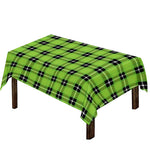 UFO Green Tartan Pattern Print Tablecloth