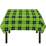 UFO Green Tartan Pattern Print Tablecloth