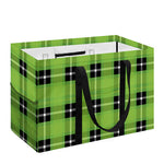 UFO Green Tartan Pattern Print Utility Tote Bag