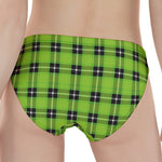 UFO Green Tartan Pattern Print Women's Panties