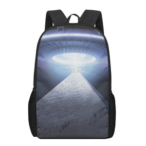 UFO Pyramid Print 17 Inch Backpack