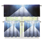 UFO Pyramid Print 3 Piece Kitchen Curtains