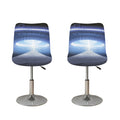 UFO Pyramid Print Bar Stool Covers