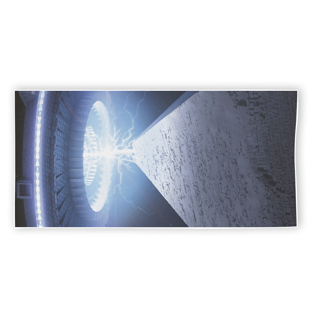 UFO Pyramid Print Beach Towel