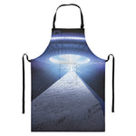 UFO Pyramid Print Bib Apron With Pocket