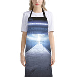UFO Pyramid Print Bib Apron With Pocket