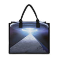 UFO Pyramid Print Canvas Tote Bag