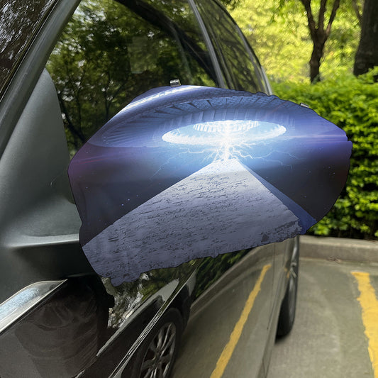UFO Pyramid Print Car Side Mirror Covers