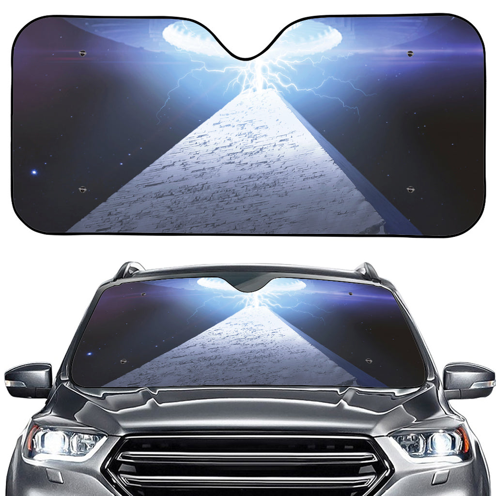 UFO Pyramid Print Car Windshield Sun Shade