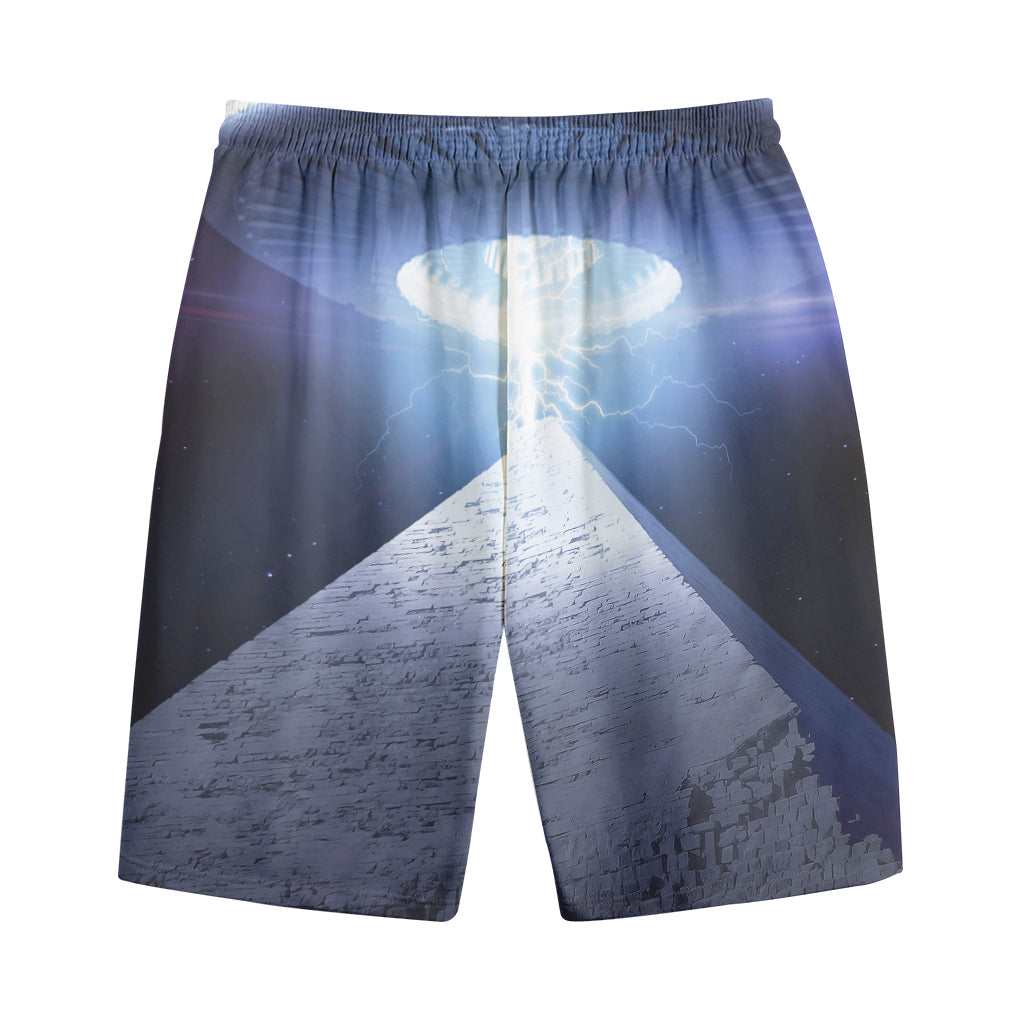 UFO Pyramid Print Cotton Shorts