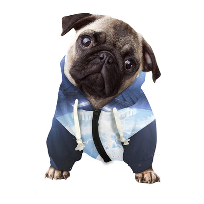 UFO Pyramid Print Dog Zip Up Hoodie