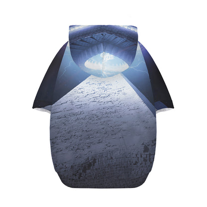 UFO Pyramid Print Dog Zip Up Hoodie