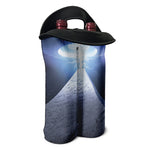 UFO Pyramid Print Double Neoprene Wine Tote
