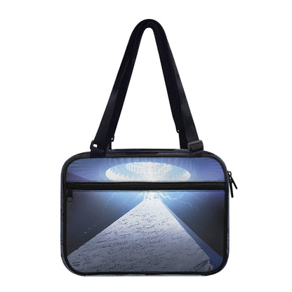 UFO Pyramid Print Double Strap Bible Bag