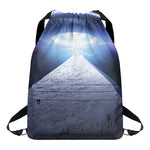 UFO Pyramid Print Drawstring Backpack