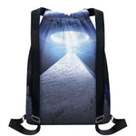 UFO Pyramid Print Drawstring Backpack
