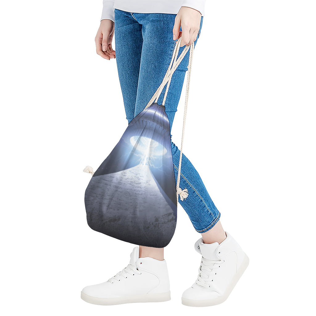 UFO Pyramid Print Drawstring Bag