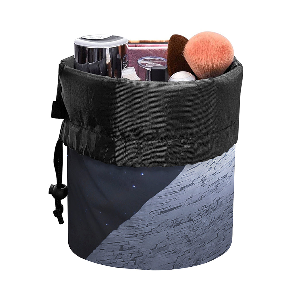 UFO Pyramid Print Drawstring Makeup Bag