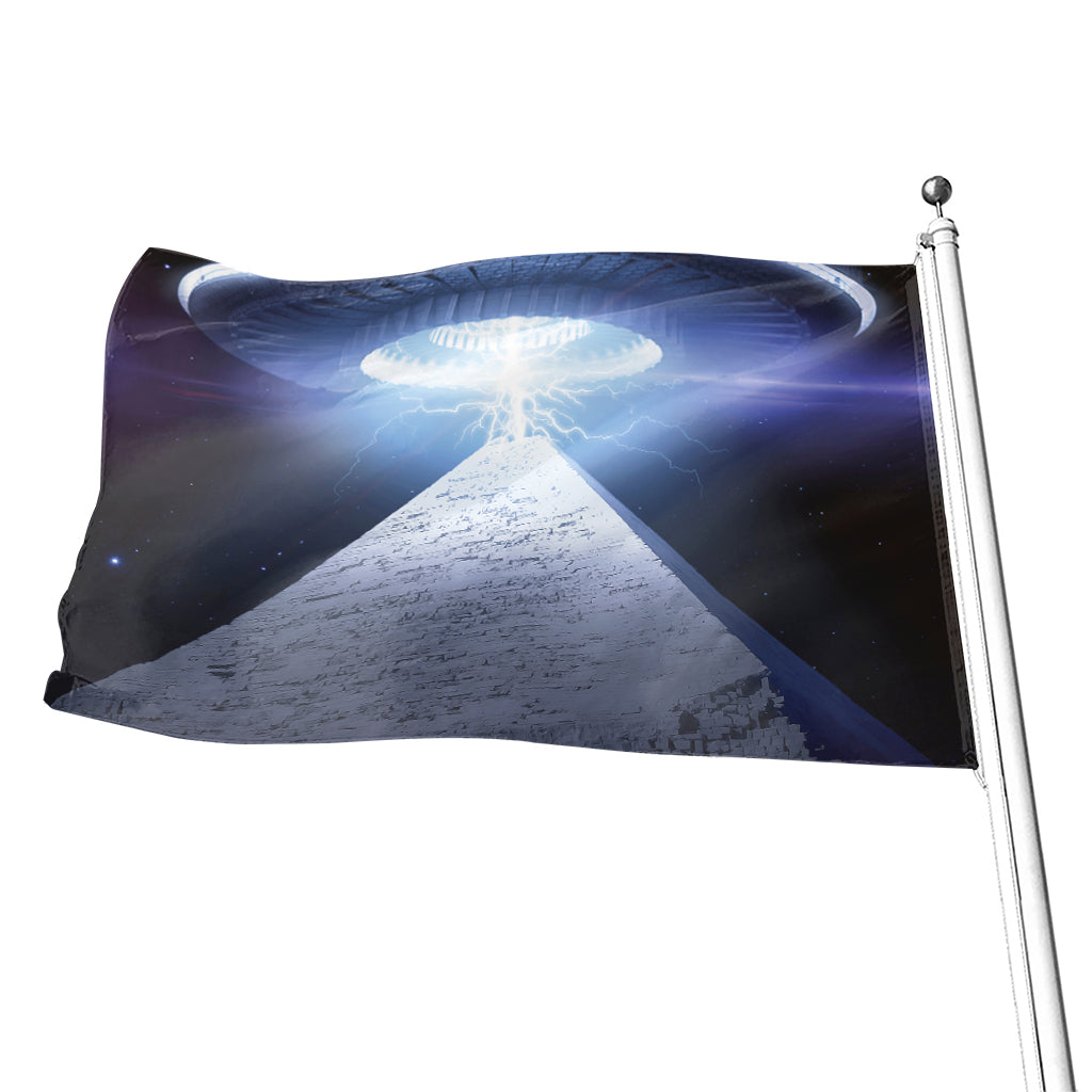 UFO Pyramid Print Flag