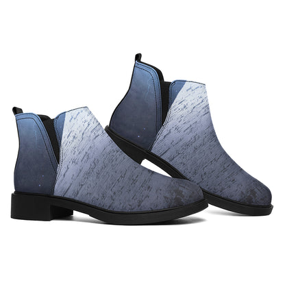 UFO Pyramid Print Flat Ankle Boots