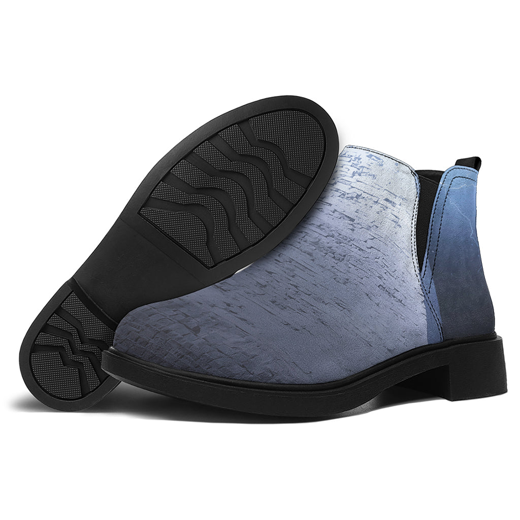UFO Pyramid Print Flat Ankle Boots