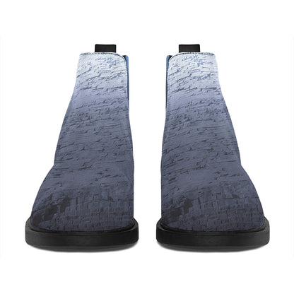 UFO Pyramid Print Flat Ankle Boots