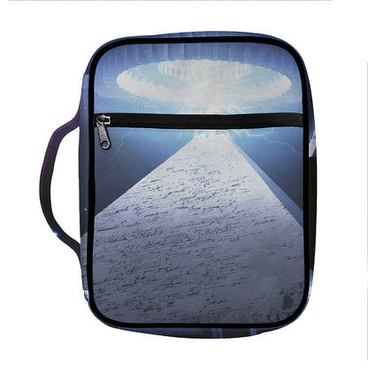 UFO Pyramid Print Front Pocket Bible Bag
