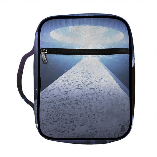 UFO Pyramid Print Front Pocket Bible Bag
