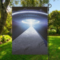 UFO Pyramid Print Garden Flag
