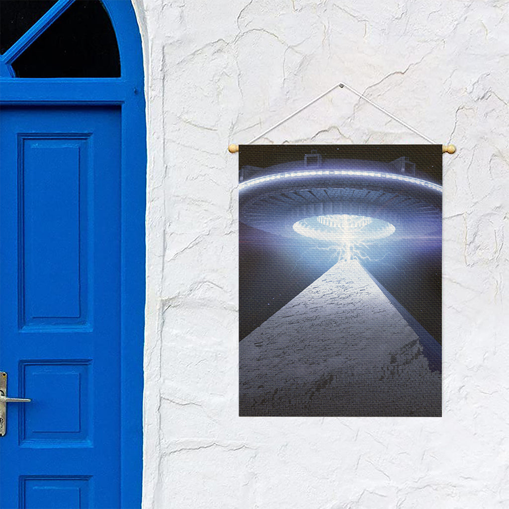 UFO Pyramid Print Garden Flag
