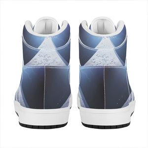 UFO Pyramid Print High Top Leather Sneakers