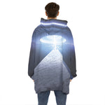 UFO Pyramid Print Hoodie Blanket