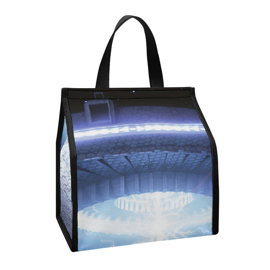 UFO Pyramid Print Insulated Lunch Tote