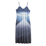 UFO Pyramid Print Jersey Midi Cami Dress