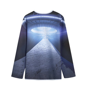 UFO Pyramid Print Long Sleeve Short Coat