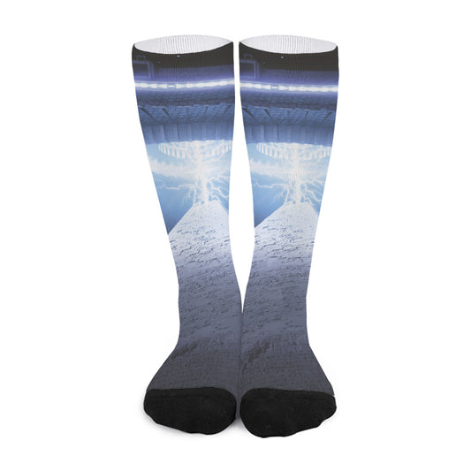 UFO Pyramid Print Long Socks